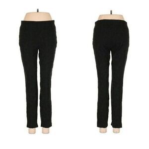 Van Heusen Stretch Extensible Pants Texture Embossed Stretch Cigarette Blk Sz 8S